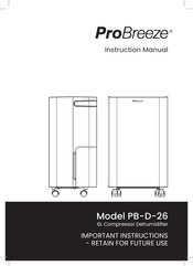 ProBreeze PB-D-26 Instruction Manual