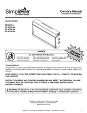 SimpliFire SF-SC55-BK Owner's Manual Installation And Operation