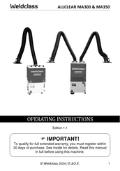 Weldclass ALLCLEAR MA350A Operating Instructions Manual