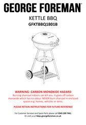 George Foreman GFKTBBQ1801B Manual