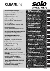 Solo CLEANLine 304 FA Original Instructions Manual