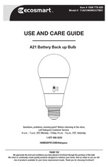 Ecosmart 11A21060WCCTB01 Use And Care Manual
