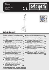 Scheppach BC-SNB400-X Operating Instructions Manual