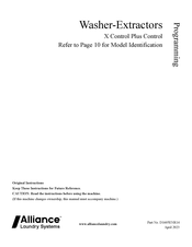 Alliance Laundry Systems FS33 X CONTROL PLUS Programming Manual