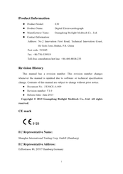 Biolight Meditech E30 Manual