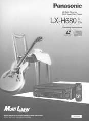 Panasonic LX-H680 CA Operating Instructions Manual