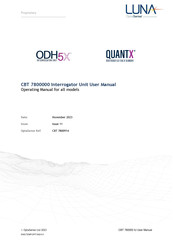 Luna OptaSense QuantX Operating Manual