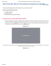 Bowflex Max Trainer M9 Troubleshooting Manual