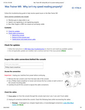 Bowflex Max Trainer M9 Troubleshooting Manual