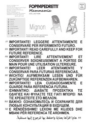 Foppapedretti Mammamia Mignon Instruction Manual