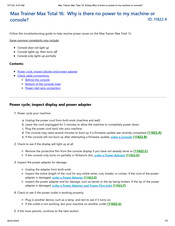 Bowflex Max Trainer Max Total 16 Troubleshooting Manual