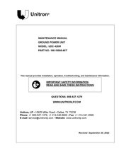 Unitron UDC-420M Maintenance Manual