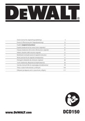 DeWalt DCD150 Original Instructions Manual