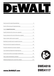 DeWalt DWE4117 Original Instructions Manual