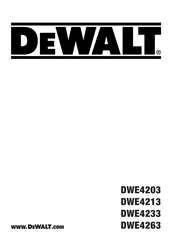 DeWalt DWE4213 Original Instructions Manual