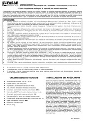 Fasar Elettronica FE229 Quick Start Manual
