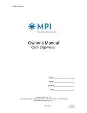 MPI Cath Ergometer Owner's Manual