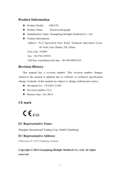 Biolight Meditech E70 Manual