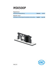 Siko MSK500P Installation Instructions Manual