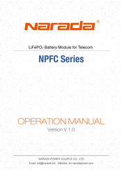 Narada 48NPFC80 Operation Manual