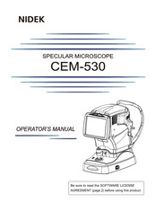 Nidek Medical CEM-530 Operator's Manual