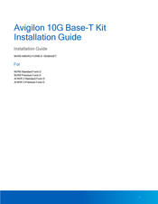 Avigilon NVR6-AINVR2-FORM-D-10GBASET Installation Manual