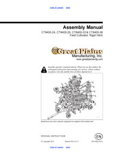 GREAT PLAINS CT8400-29 Assembly Manual