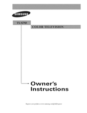 Samsung TX-S2783 Owner's Instructions Manual