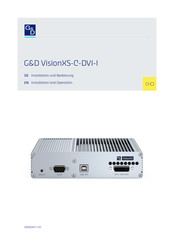 G&D VisionXS-C-DVI-I Installation & Operation Manual