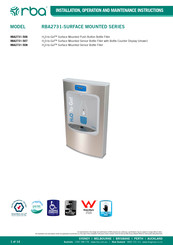 rba H2O-to-Go RBA2731-507 Installation, Operation And Maintenance Instructions