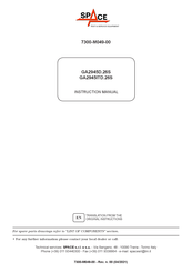 Space GA2945ITD.26S Instruction Manual