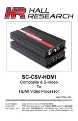 Hall Research Technologies SC-CSV-HDMI Manual