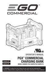 EGO PGX1400PB-FC Operator's Manual