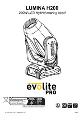 Evolite PRO LUMINA H200 User Manual