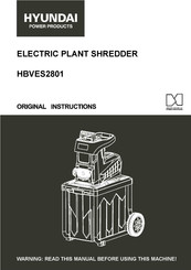 Hyundai power products HBVES2801 Original Instructions Manual