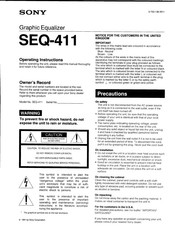 Sony SEQ-411 Operating Instructions Manual