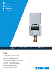 Zenner IUWS Installation And Operating Instructions Manual