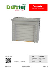 Duratuf Ponsonby STANDARD DLL2410 Assembly Instructions Manual