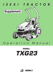 Iseki TXG23 Operation Manual