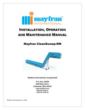 Mayfran CleanSweep-RM Installation, Operation And Maintenance Manual