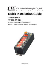 CTC Union ITP-800-8PHE24 Quick Installation Manual