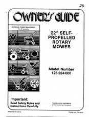MTD 125-224-000 Owner's Manual