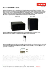 RICHTER CZECH RS.45.LUX.FIN Instructions For Use And Installation