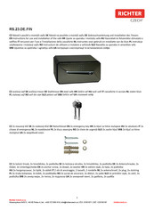 RICHTER CZECH RS.23.DE.FIN Instructions For Use And Installation