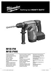 Milwaukee M18FHX-0X Original Instructions Manual