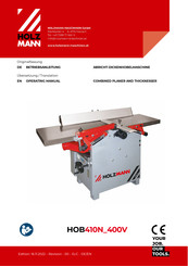 Holzmann HOB410N 400V Operating Manual