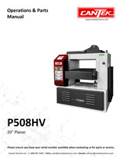 Cantek P508HV Operations & Parts Manual