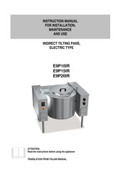 Bertos E9P20IR Instruction Manual For Installation, Maintenance And Use