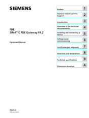 Siemens FDE SIMATIC FDE Gateway V1.2 Equipment Manual