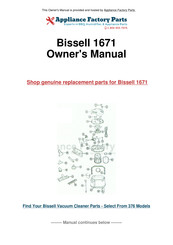 Bissell Big Green 1672 SERIES User Manual